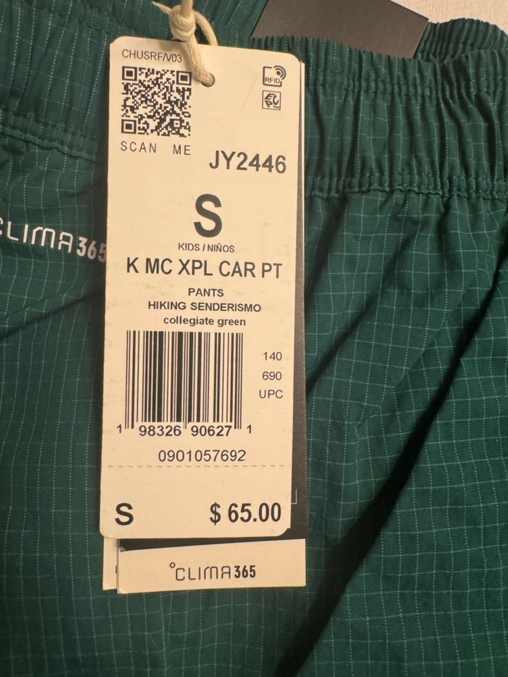 NWT! ADIDAS MINECRAFT TERREX CLIMA365 CARGO PANTS KIDS, sz S - Picture 7 of 8